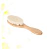 IWOWHERO Dense Wool Beard Brush Curved Handle for Men Grooming Boys and Girls Bathing and Facial Cleaning for Use Organic Oils and Moisturizers view 2