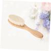 IWOWHERO Dense Wool Beard Brush Curved Handle for Men Grooming Boys and Girls Bathing and Facial Cleaning for Use Organic Oils and Moisturizers view 4