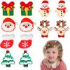 12Pcs Lovely Christmas Hair Clips Christmas Hair Accessories Gifts, Mini Christmas Tree Holiday Hair Bows, Christmas Hair Accessories for Female Reindeer Hair Clips Mini Santa Hat Clips for Girls view 1