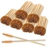 300PCS Disposable Mascara Wands Spoolie Brush Bamboo Eyebrow Brushes Eyelash Extension Applicator Makeup Kits myaokue-up(Brown) view 1