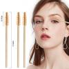 300PCS Disposable Mascara Wands Spoolie Brush Bamboo Eyebrow Brushes Eyelash Extension Applicator Makeup Kits myaokue-up(Brown) view 4