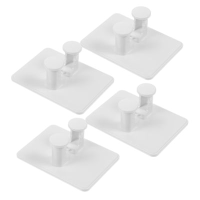 Baluue 4pcs Wall-mounted Storage Rack Plastic Holder for and Brush Space-saving Design for Bathroom Organization Easy to Install