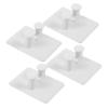 Baluue 4pcs Wall-mounted Storage Rack Plastic Holder for and Brush Space-saving Design for Bathroom Organization Easy to Install view 1