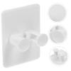 Baluue 4pcs Wall-mounted Storage Rack Plastic Holder for and Brush Space-saving Design for Bathroom Organization Easy to Install view 2