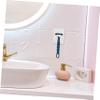 Baluue 4pcs Wall-mounted Storage Rack Plastic Holder for and Brush Space-saving Design for Bathroom Organization Easy to Install view 4