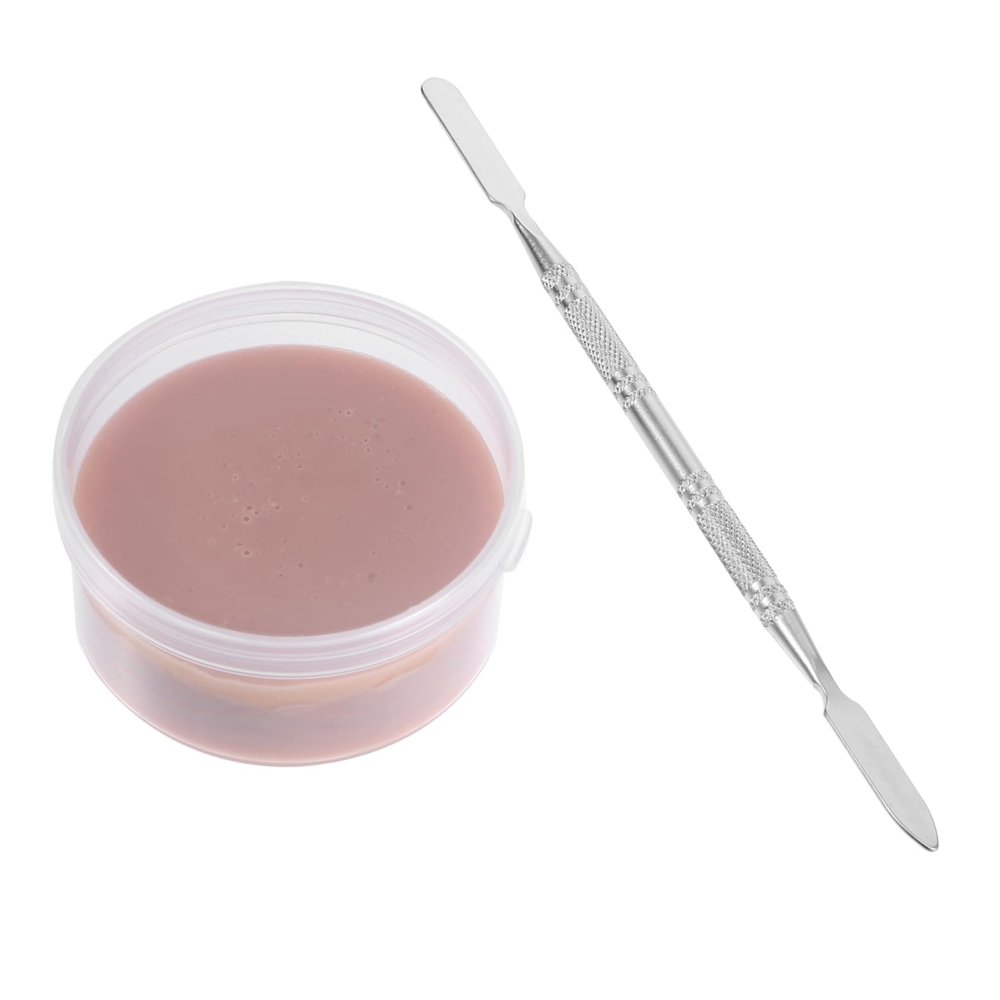 Baluue 2pcs Makeup Skin Wax Scar Body Paint Realistic Fake Wounds Special Effects Scar Wax Spatula