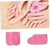 VINTORKY 2pairs Paraffin Wax Mitts Booties Cotton Gloves for Heat Retention Pink for Manicure Pedicure Care for Moisturizing Treatments view 3
