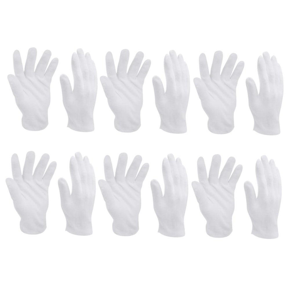 FELTECHELECTR Cotton Gloves Bbq White Cotton Gloves 10 Pairs Set for Cleaning Gardening Industrial Work