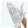 FELTECHELECTR Cotton Gloves Bbq White Cotton Gloves 10 Pairs Set for Cleaning Gardening Industrial Work view 3