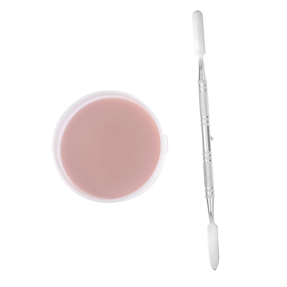 FOYTOKI Special Effects Makeup Skin Wax 2pcs Scar Wax for Fake Scars and Wounds Easy to Shape for Theatrical Use and Halloween Includes Applicator Spatula