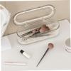 2PCS Makeup Sponge Holder with 4 Compartment, Clear Makeup Brush Holder with Lid, Cosmetics Organizer for Vanity, Bathroom, Bedroom view 2