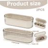 2PCS Makeup Sponge Holder with 4 Compartment, Clear Makeup Brush Holder with Lid, Cosmetics Organizer for Vanity, Bathroom, Bedroom view 4
