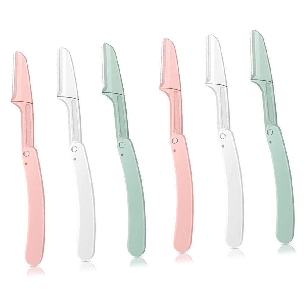 Baluue 6pcs Women's Eyebrow Razor Face Hair Remover for Women Portable Makeup Shaver Tool