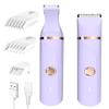 Bikini Trimmer for Women,Painless Electric Razor for Pubic Hair,Rechargeable Body Hair Trimmer,Electric Shaver Removal with Snap-in Ceramic Blades IP7X Washable Head,Wet and Dry Use, Light Purple view 1