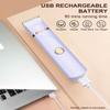 Bikini Trimmer for Women,Painless Electric Razor for Pubic Hair,Rechargeable Body Hair Trimmer,Electric Shaver Removal with Snap-in Ceramic Blades IP7X Washable Head,Wet and Dry Use, Light Purple view 4