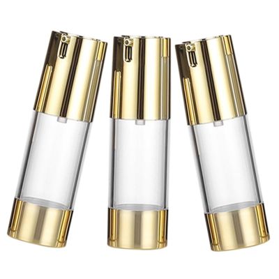 TOVINANNA 3pcs Travel Lotion Dispenser Bottle Airless Pump Travel Bottles for Moisturizer
