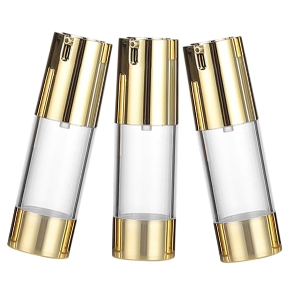 TOVINANNA 3pcs Travel Lotion Dispenser Bottle Airless Pump Travel Bottles for Moisturizer