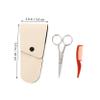 IWOWHERO 1set Beard Scissors Set Stainless Steel Beard Comb Grooming Kit for Trimming Stylish Case view 4