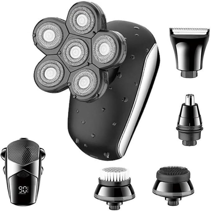 Electric Razor for Men's, Shaver for Men 7D Independently 7 Cutter Floating Head Waterproof Electric Razor Multifunction USB Charge Trimmer for Men