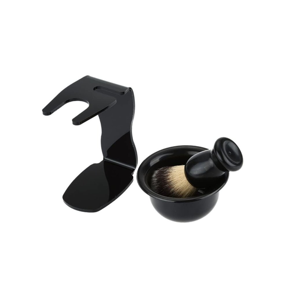 BIUDECO Nylon Shaving Brush Set Acrylic Stand and Shaving Bowl and Grooming Tools for Men Keep Your Washroom Organized and Tidy