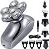 Electric Shavers for Bald Men, 6in1 Electric Razor Electric Shaver USB Rechargeable Shaving Machine for Men Beard Razor Wet-Dry Dual Use Water Proof Fast Charging view 1