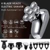 Electric Shavers for Bald Men, 6in1 Electric Razor Electric Shaver USB Rechargeable Shaving Machine for Men Beard Razor Wet-Dry Dual Use Water Proof Fast Charging view 3