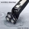 Electric Shavers for Men, LCD Display Waterproof Electric Shaver for Men Wet Dry Beard Electric Razor Facial Shaving Machine Rechargeable view 4