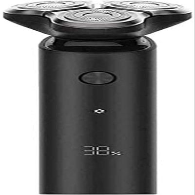 Electric Head Hair Shaver, Men Rotary Shaver Razor, Waterproof Wet/Dry, Rechargeable Cordless USB, LED Display,Black