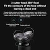 Electric Head Hair Shaver, Men Rotary Shaver Razor, Waterproof Wet/Dry, Rechargeable Cordless USB, LED Display,Black view 3