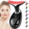 SDKWDH Red-Light-Therapy-for-Face-and-Neck, 7 Color Face Massager Tool for Wrinkles, Double Chin, Vibrating Facial Massager with Thermals for Skin Care, Glossy Black view 1