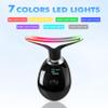 SDKWDH Red-Light-Therapy-for-Face-and-Neck, 7 Color Face Massager Tool for Wrinkles, Double Chin, Vibrating Facial Massager with Thermals for Skin Care, Glossy Black view 2