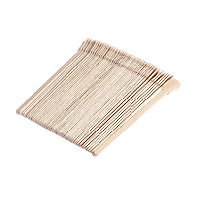 IWOWHERO 100ct Wooden Waxing Spatulas for Hair Removal Rounded Ends Disposable Odorless for Wax Salon Home Use