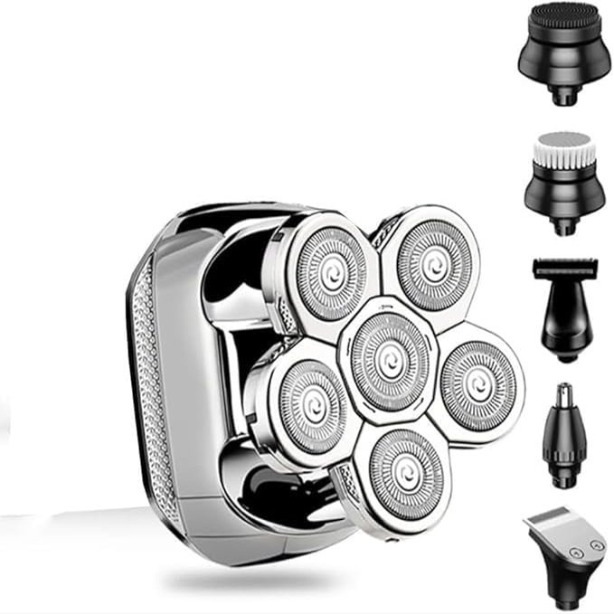 Electric Razor for Men's, 5 in 1 Electric Razors for Men Multifunctional Bald Head Shaver Cordless Grooming Kit Waterproof Electric Shaver
