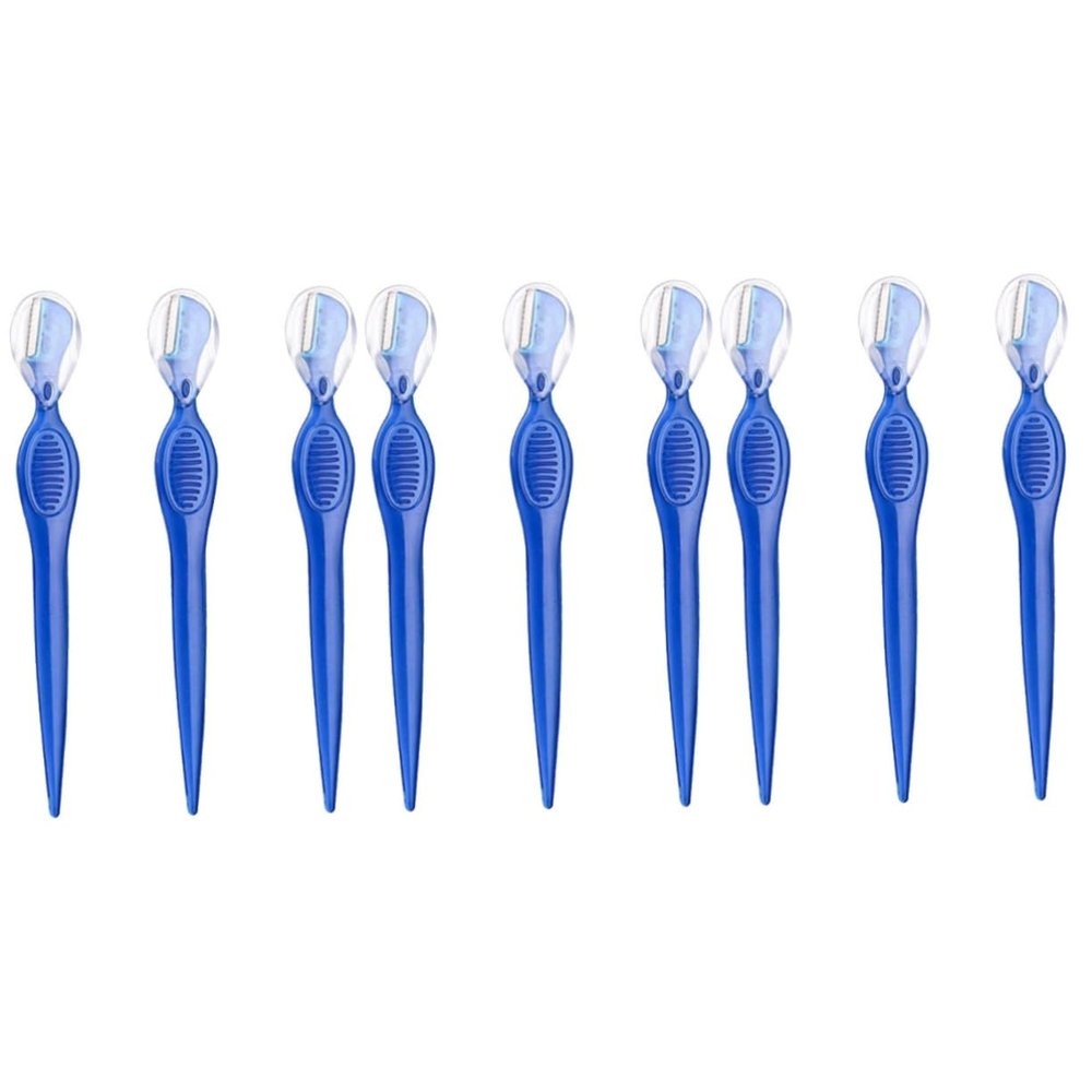 Mikinona 9pcs Stainless Steel Benefit Brow Razor Ingrown Hair Trimmer for Men Women Girls Ladies Eyebrow Trimmers Eyebrow Beauty Makeup Tools Portable
