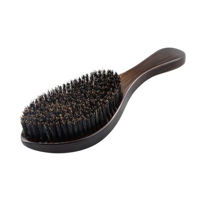 Baluue Travel Hair Brush for Curly Hair Wooden Handle Boar Bristle Beard Styling Brush for Men