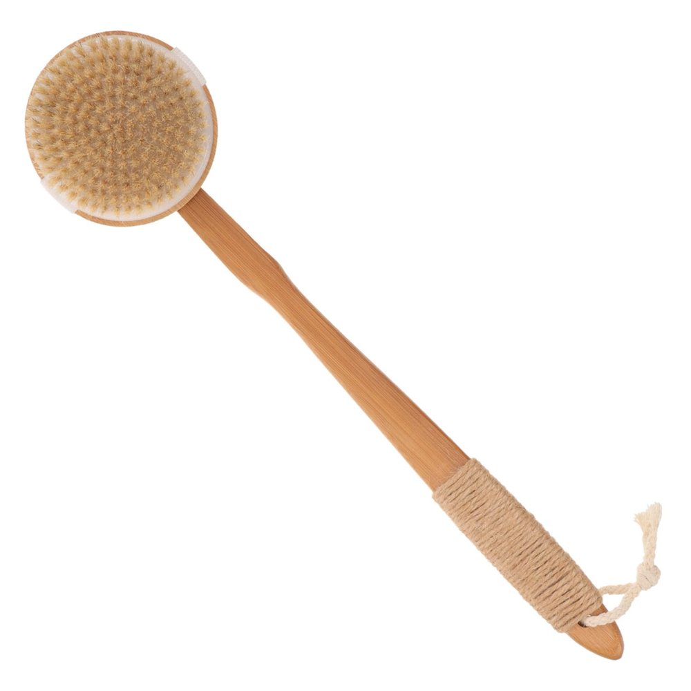 Baluue Long Handle Bath Back Scrubber for Shower Gentle Exfoliating Body Brush Removable Design for Easy Storage for Seniors and Disabled Use Durable Material