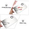 Mikinona Stainless Steel Makeup Mixing Palette Kit with Spatula for Nail Art Sturdy and Easy to Clean view 3