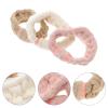BIUDECO 3pcs Coral Fleece Bowknot Headband for Spa Yoga Makeup Face Washing Soft Elastic Hairband for Skincare Comfortable Breathable Design Random Colors view 4