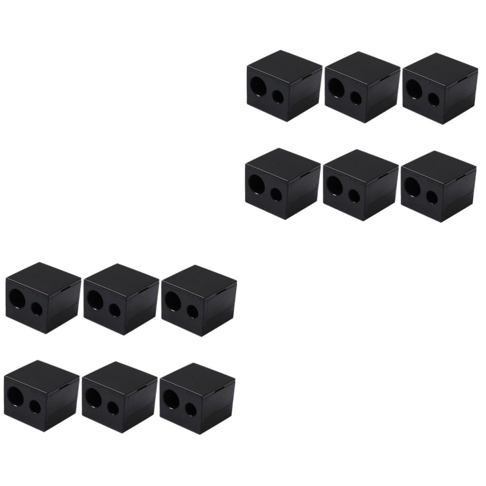 TOVINANNA 12pcs Eyebrow Pencil Sharpener Dual Hole Cosmetic Tool for Eyeliner Lip Liner and Brow Pencils Compact and Portable Makeup Accessory for Women