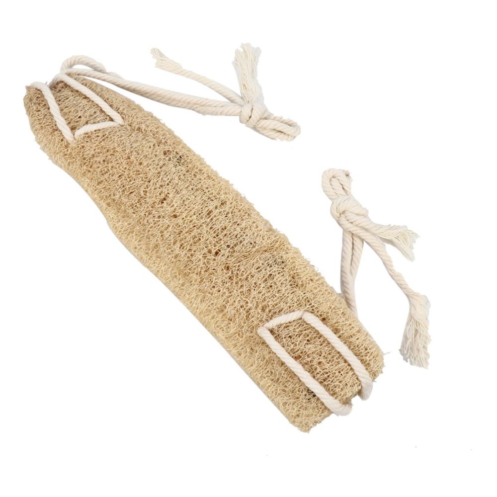 OHPHCALL Exfoliating Back Scrubber Natural Loofah Bath Brush for Shower Long Handle Rubbing Cloth for Body Cleanser Thickened Design for Convenient Bathing Bath Accessory