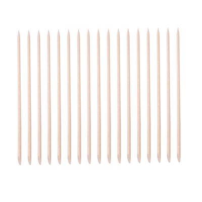 BIUDECO 200pcs Double-end Manicure Wooden Sticks for Cuticle Cleaning and Nail Care Sticks for Home and for Dead Skin Removal and Nail Art