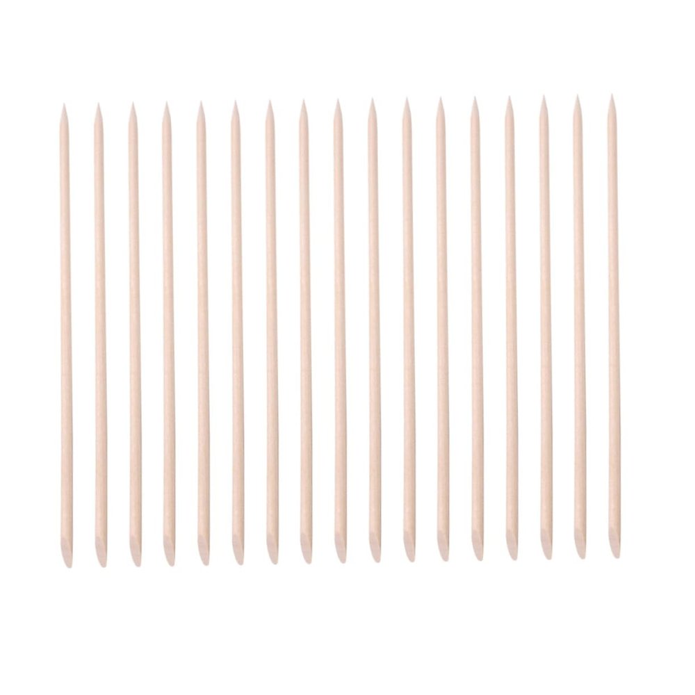BIUDECO 200pcs Double-end Manicure Wooden Sticks for Cuticle Cleaning and Nail Care Sticks for Home and for Dead Skin Removal and Nail Art