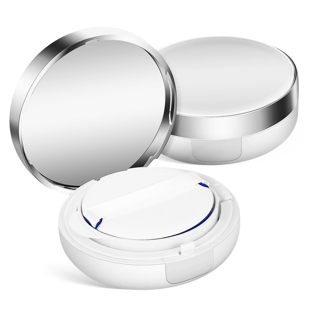 TOVINANNA 2pcs Refillable Small Powder Puff Box Body Powder Container for Travel Home