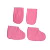 PLAFOPE 2pairs Paraffin Wax Mitts and Booties Soft Cotton Heat Retention Gloves for Manicure and Pedicure Wax Treatment Pink for Moisturizing Spa Care view 1