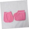 PLAFOPE 2pairs Paraffin Wax Mitts and Booties Soft Cotton Heat Retention Gloves for Manicure and Pedicure Wax Treatment Pink for Moisturizing Spa Care view 2
