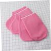 PLAFOPE 2pairs Paraffin Wax Mitts and Booties Soft Cotton Heat Retention Gloves for Manicure and Pedicure Wax Treatment Pink for Moisturizing Spa Care view 3