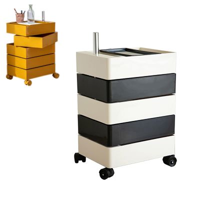 5 Tier Rolling Cart with Wheels Storage Cart Organizer Cart Roller Cart Makeup Cart Salon Station Salon Trolley Esthetician Cart(Multi-Colored)