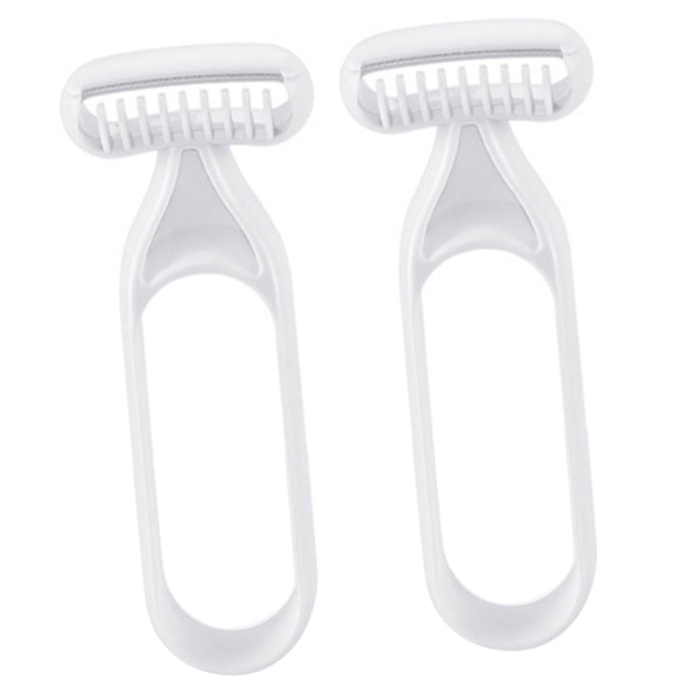 Baluue 2pcs Body Hair Trimmers for Women Safe Manual Hair Remover for Armpits and Legs Precision for Smooth Shave Travel-Friendly Design Light Gray