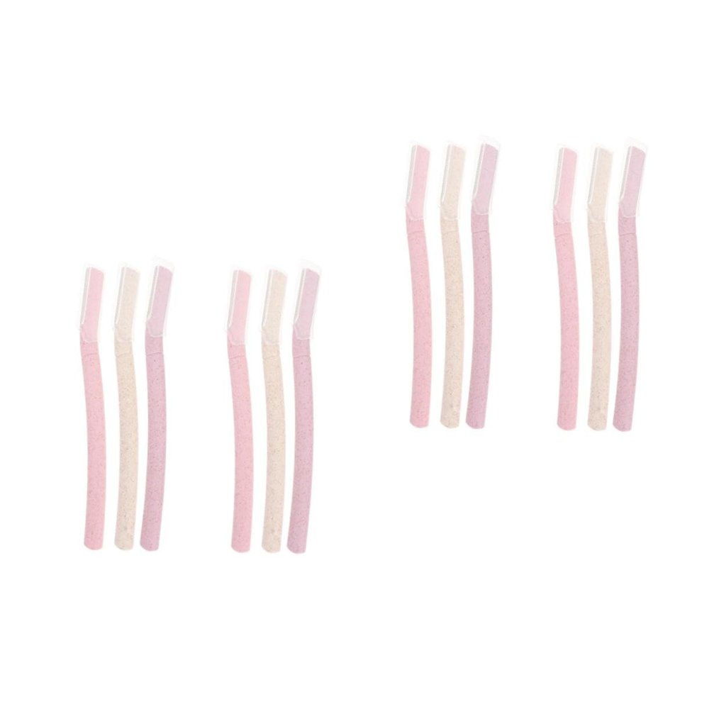 Baluue 12pcs Eyebrow Shaper Grooming Tool Kit for Eyebrow Trimming and Facial Hair Removal Convenient and Practical Makeup Accessories Random Colors