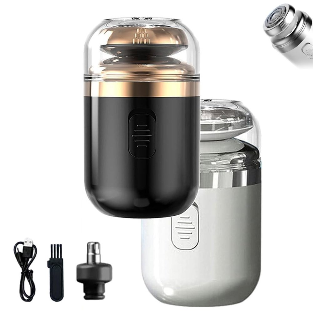 Capsule Razor, Capsule Razor Mini Portable Electric Shaver, 2 in 1 Mini Portable Electric Shaver, with Nose Hair Trimmer, Waterproof (Mix)
